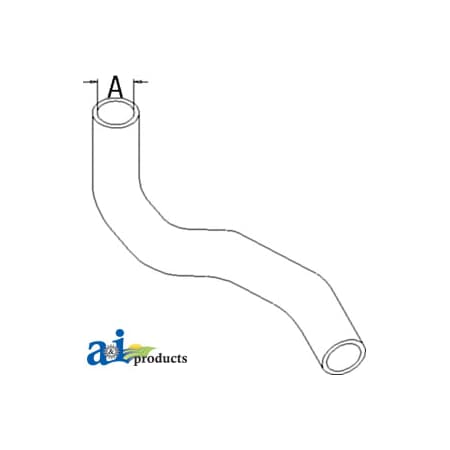 A & I Products Radiator Hose, Lower 12" x1.5" x1.5" A-187554M1